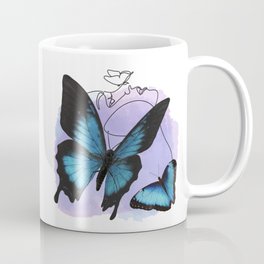 Blue butterfly Coffee Mug