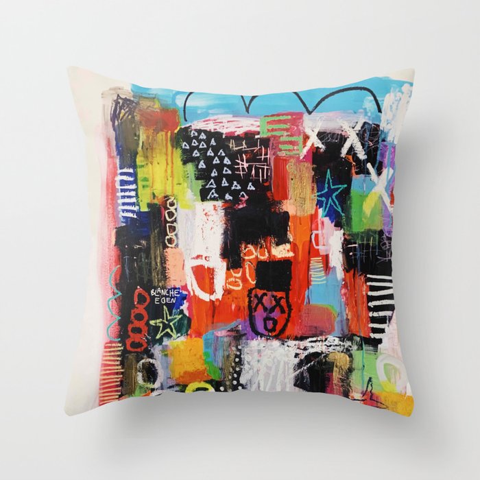 Delicate Garbage Throw Pillow by blanche eden art gallery Society6