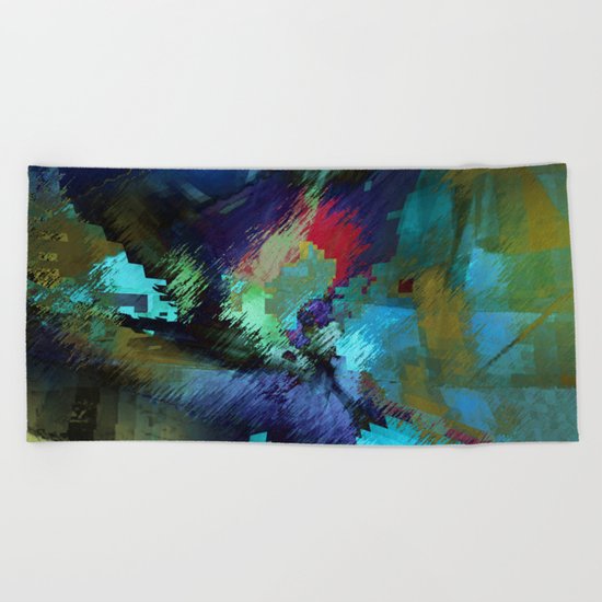 at that time Beach Towel