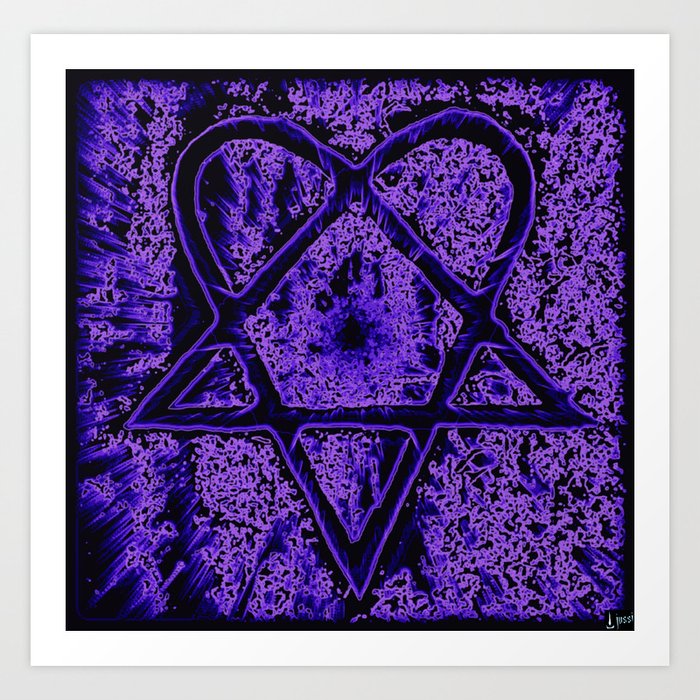 purple heartagram wallpaper