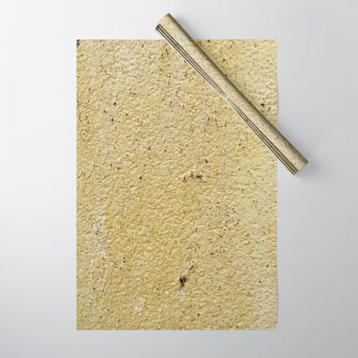 Old yellow paint surface texture and background  Wrapping Paper