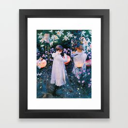John Singer Sargent - Carnation, Lily, Lily, Rose Framed Art Print