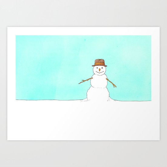 Snowman Art Print