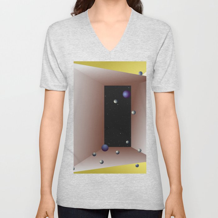 Moons Out V Neck T Shirt