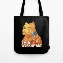 Cute Pitbull Dog Animal Work Of Art Great Animal Design For Women Men Kids Tote Bag