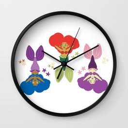 Three Little Mermaids Wall Clock