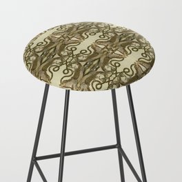  Crocodile battles snake pattern Bar Stool