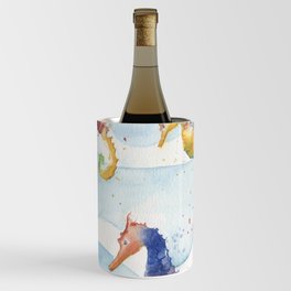 Colorful Seahorses Wine Chiller