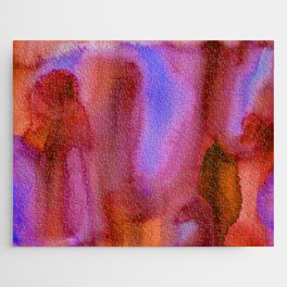 Abstract Watercolor: Lava Lamp (red/purple) Jigsaw Puzzle