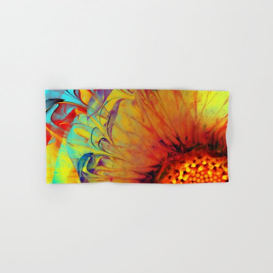 Sunflower Abstract Hand & Bath Towel