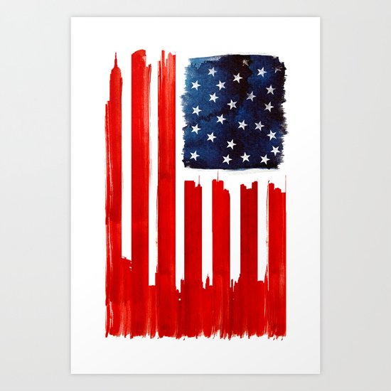 stars and buildings Art Print