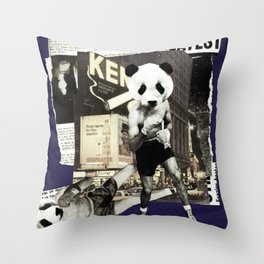 Panda Attack Throw Pillow