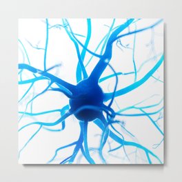 Neuron Cell Watercolor Art Neurology Medical Gift Metal Print | Studentgift, Painting, Feminine, Neuroncellart, Doctorofficedecor, Midwifegift, Hormones, Sexhormones, Gynecologist, Neurologygift 