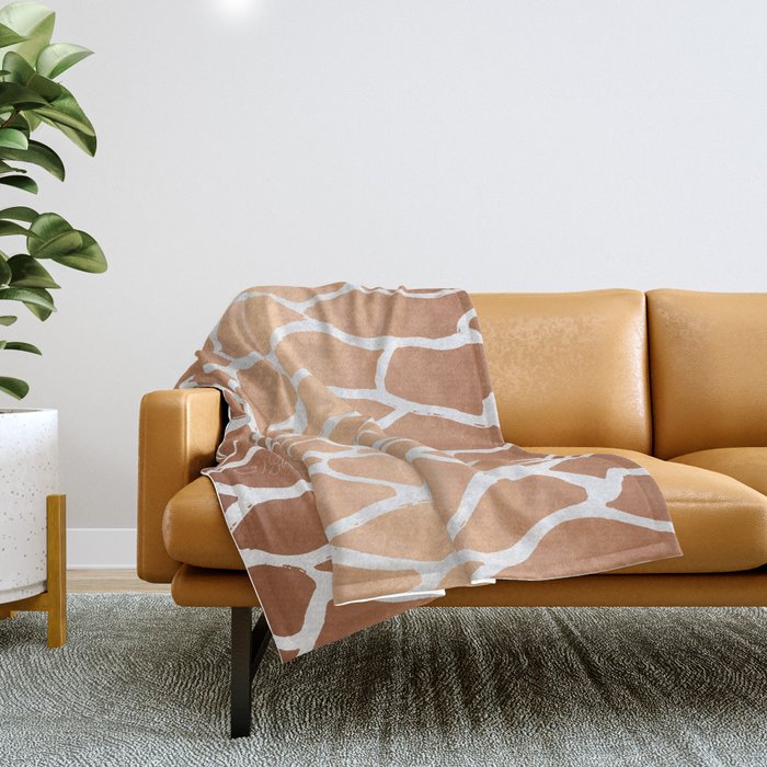 Bark Texture Copper Throw Blanket by creative chanel