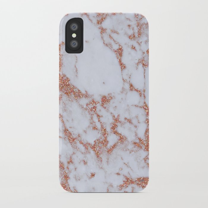 Intense Rose Gold Marble Iphone Case By Marbleco Society6