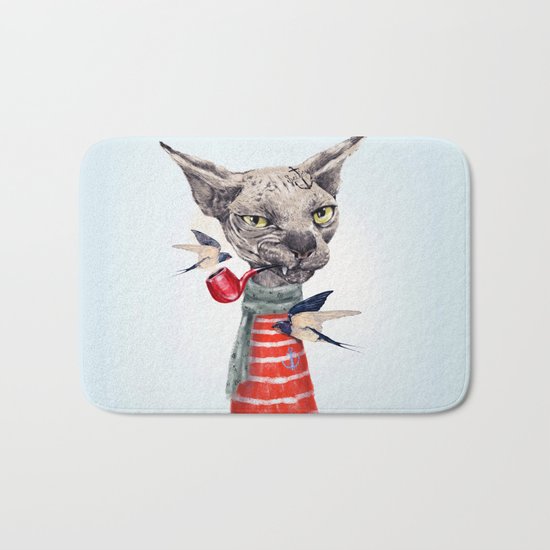 Sphynx cat Bath Mat