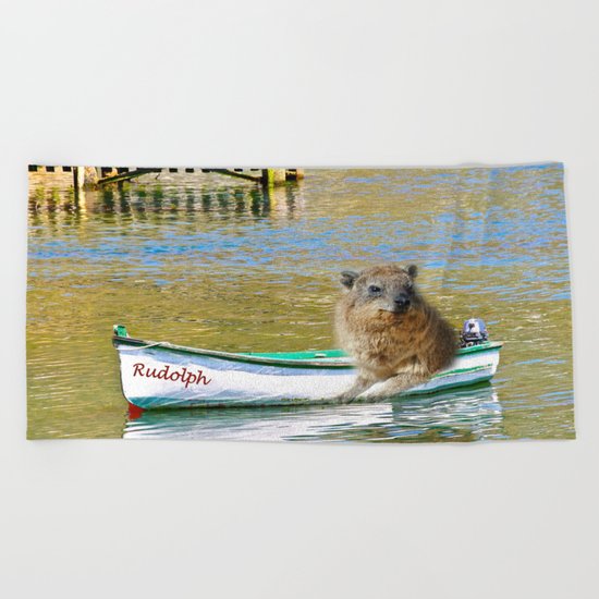 Rudolph at Sea Beach Towel
