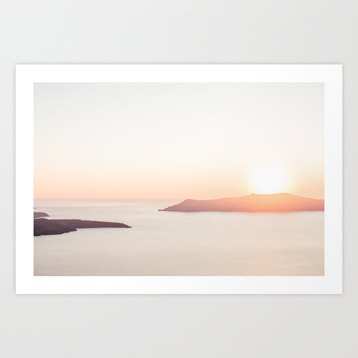 Santorini Sunsets Art Print