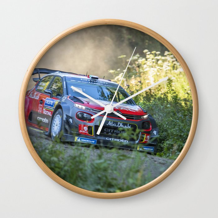 Rally car - Speed in nature Wall Clock