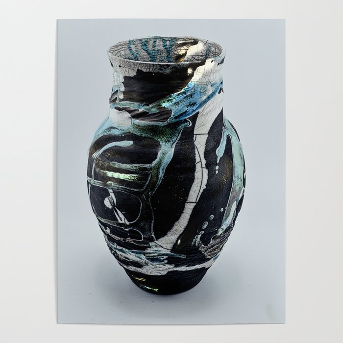 Turquoise Pottery Ash Poster