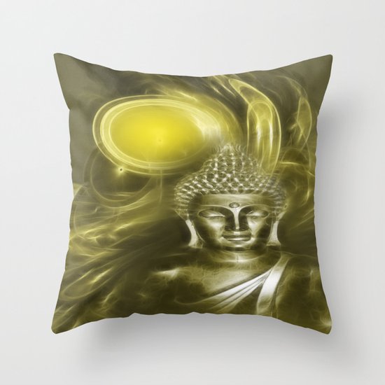 Buddha abstract Throw Pillow