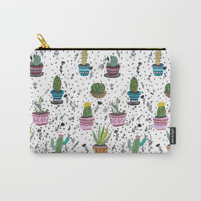 Cactus Pattern Carry-All Pouch