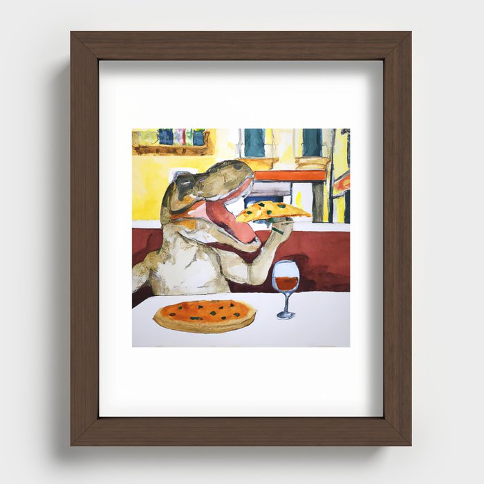 T-Rex in Italy Recessed Framed Print