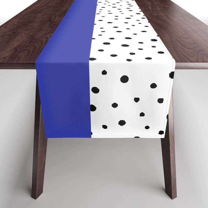 Navy Blue + Preppy Polka Dots Table Runner