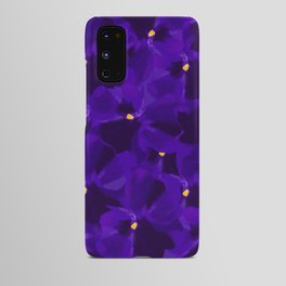 purple pansies Android Case