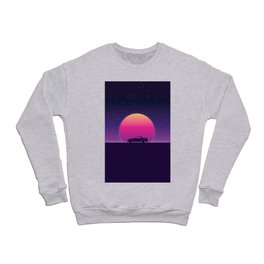 80s Retro Sunset Car Crewneck Sweatshirt