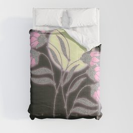Droopy Moody Flowers Comforter