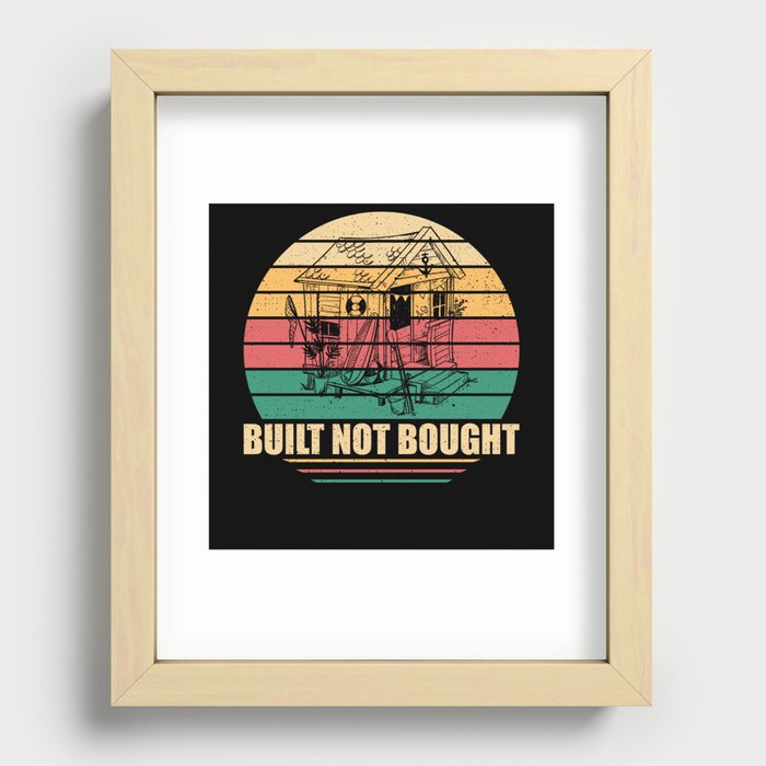 wooden hut Recessed Framed Print