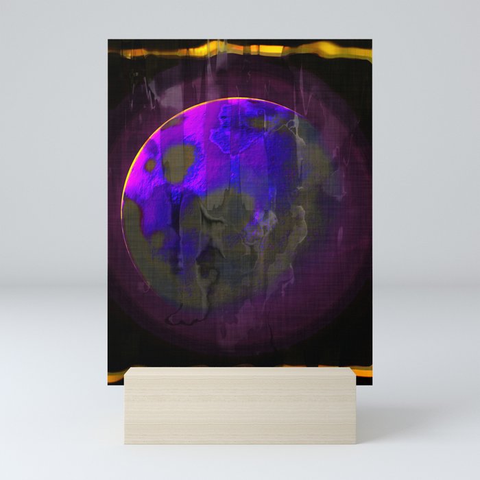 Purple Planet in Frame Mini Art Print