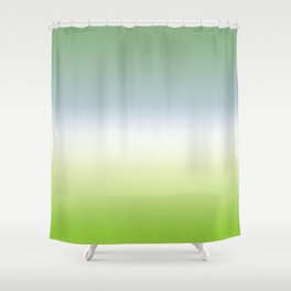 Cool & Fresh Blue Green Ombre Gradient Shower Curtain