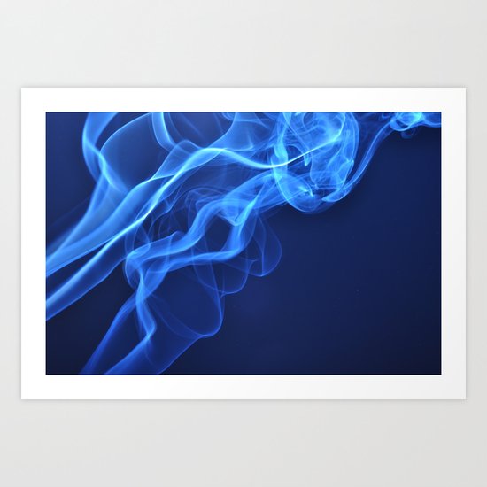 smoky blue Art Print