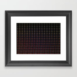 Black And Magenta Plaid Grid Design Framed Art Print