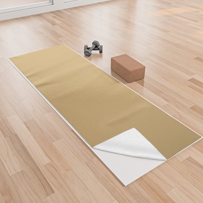 Medium Golden Brown Solid Color Pairs PPG More Maple PPG1091-5 - All One Single Shade Hue Colour Yoga Towel