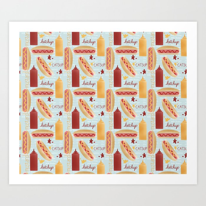 Hot Dogs  Art Print