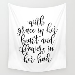 WITH GRACE IN Her Heart Wall Tapestry | Graphicdesign, Graceinherheart 