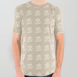 Ohm/ Aum Symbol in Neutral All Over Graphic Tee