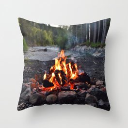 Campfire Time Throw Pillow