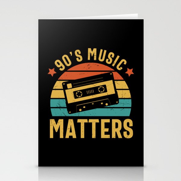 90's Music Matters Retro Cassette Tape Stationery Cards