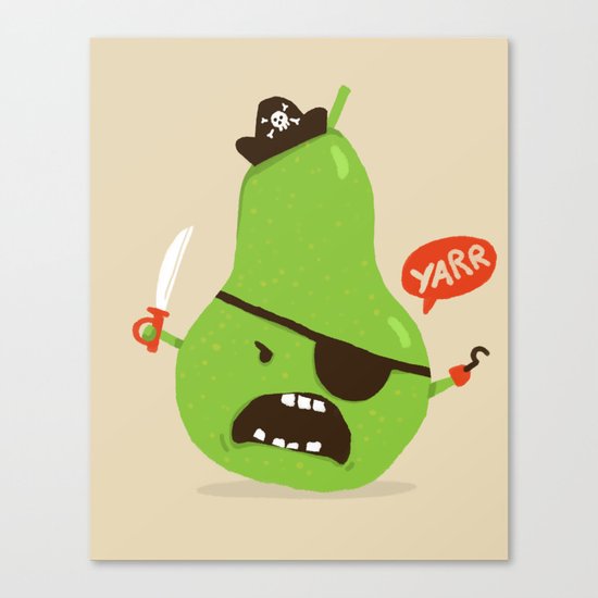 Pear-ate a.k.a The Angry Pirate Canvas Print