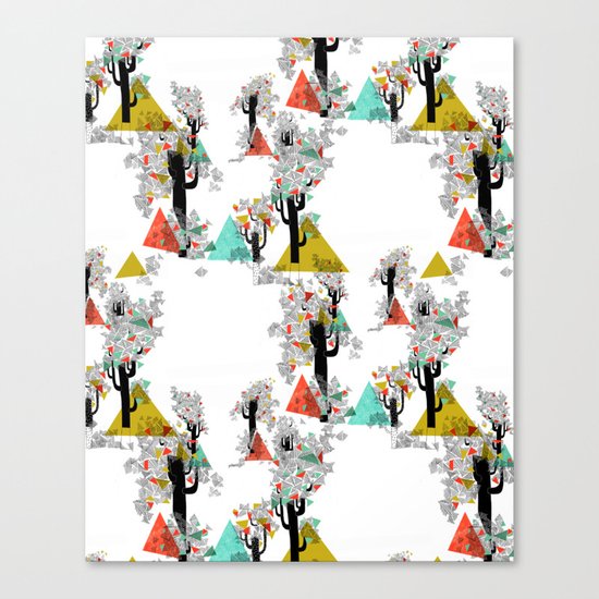 Tree Triangles Canvas Print