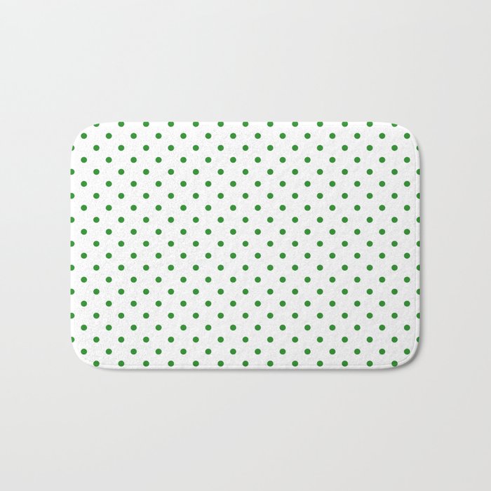 Dots (Forest Green/White) Bath Mat