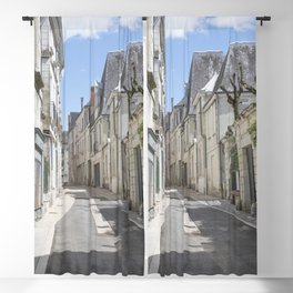 French street in medieval town of Chinon - summer travel photography Blackout Curtain