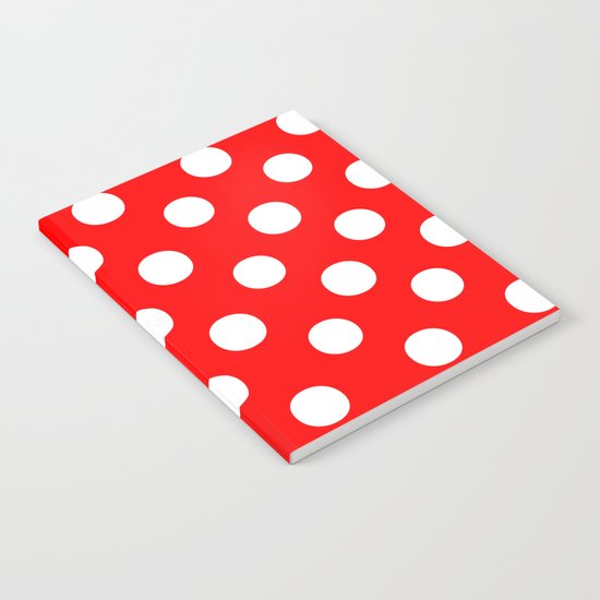 Polka Dots (White/Red) Notebook