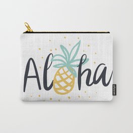 Aloha lettering and pineapple Carry-All Pouch
