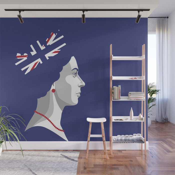 Portrait of Her Majesty The Queen Elizabeth II Wall Mural