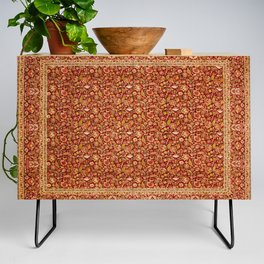 Vintage Floral Rug Pattern Credenza